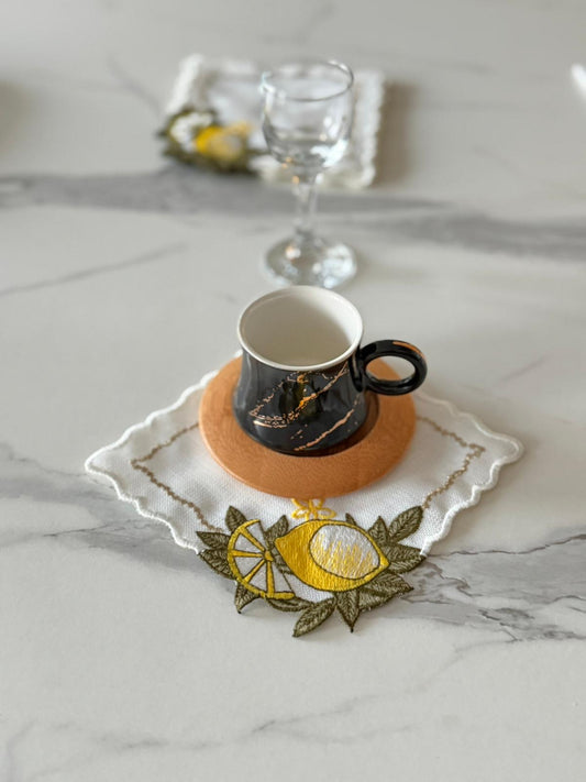 Limon Bahçesi (6’lı Fincan Altlığı Seti)