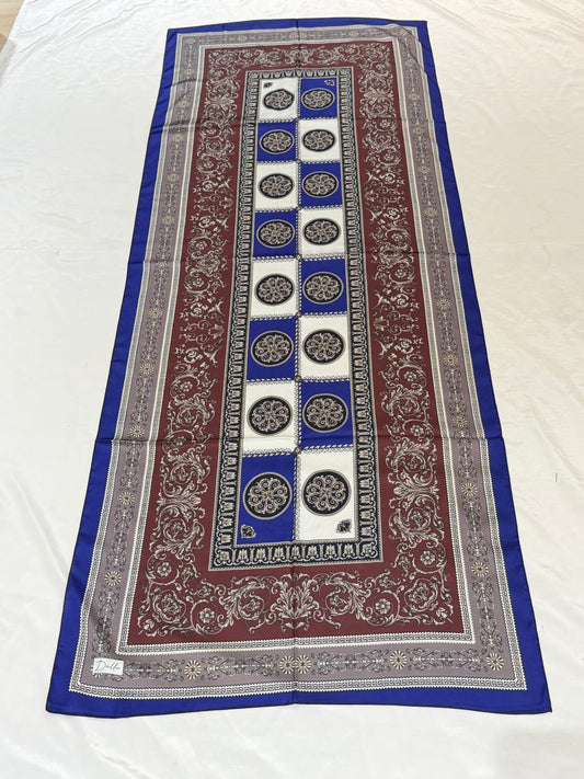 Silk Touch Serisi Mor & Bordo Klasik Desenli Şal